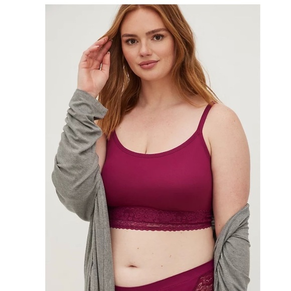TORRID NWT LIGHTLY LINED SEAMLESS LACE BAND BRALETTE - Picture 1 of 6
